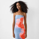 Melina – Elegantes Schulterfrei Longkleid mit einzigartigem Print Entwerfen