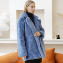 Amelia - Warmer Langärmelig Fake Pelz Jacke Mit Taschen