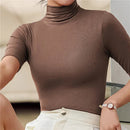Traudel – Schlanke Passform Rollkragenpullover mit langen Ärmeln
