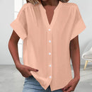 Lydia – Lässiges V Ausschnitt Oberteil Mit Kurzen Ärmeln