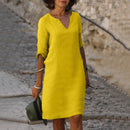 Elena – Elegantes Kleid Mit Schmeichelndem Design Im Mittelteil