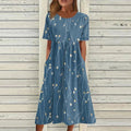 Poppy – Elegantes Midikleid Mit Blumenmuster Und V Ausschnitt