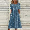 Poppy – Elegantes Midikleid Mit Blumenmuster Und V Ausschnitt