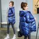 Elke - Langärmelige Kapuze Pufferjacke Mit Reissverschluss
