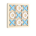 TactBoard - Langlebiges Tic Tac Toe Holzspiel mit hellen leicht zu handhabenden Spielsteinen