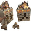 Rentierdorf - Dekoration Weihnachten Hölzernes Kalender