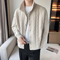 Lucas - Warmer Langärmelig Retromuster Pullover Mit Schaltflächen