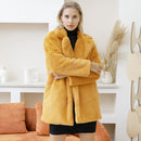 Amelia - Warmer Langärmelig Fake Pelz Jacke Mit Taschen