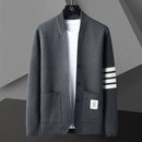 Bruno - Schlanke Passform Langärmelig Strickjacke Mit Taschen