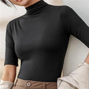Traudel – Schlanke Passform Rollkragenpullover mit langen Ärmeln
