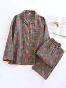 Zana - Leichtes Pyjama Setz mit langen Ärmeln und floralem Muster