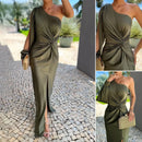 Nadia – Elegantes Maxikleid Mit Einer Schulter