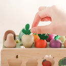 VeggieTots - Interaktiver Holzwagen mit bunten Gemüsesortierern und Tierfiguren