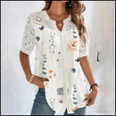 Mia – Stilvolles Top Mit Blumenmuster Und V Ausschnitt