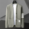 Bruno - Schlanke Passform Langärmelig Strickjacke Mit Taschen