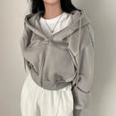 Gisela - Überdimensionale Kapuze Jacke Mit Reißverschluß