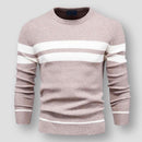 Matteo - Langärmelig Rundhalsausschnitt Gestreift  Strickpullover