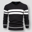 Matteo - Langärmelig Rundhalsausschnitt Gestreift  Strickpullover
