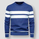 Matteo - Langärmelig Rundhalsausschnitt Gestreift  Strickpullover