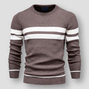 Matteo - Langärmelig Rundhalsausschnitt Gestreift  Strickpullover