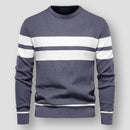 Matteo - Langärmelig Rundhalsausschnitt Gestreift  Strickpullover
