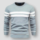 Matteo - Langärmelig Rundhalsausschnitt Gestreift  Strickpullover