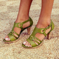 Elena - Riemchensandalen mit offenem Design und Blockabsatz