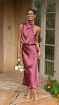 Mia - Elegantes Armelloses Kleid Mit Hohem Ausschnitt