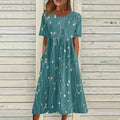 Poppy – Elegantes Midikleid Mit Blumenmuster Und V Ausschnitt