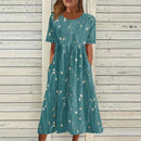 Poppy – Elegantes Midikleid Mit Blumenmuster Und V Ausschnitt