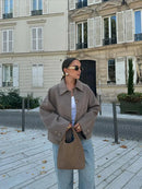 Gisela - Warm Langärmelig Jacke Mit Knöpfen