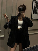 Klara - Stylischer Pailletten Blazer mit langen Ärmeln und Reverskragen