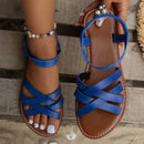 Eliane - Flache Riemchensandalen mit gepolstertem Fußbett und rutschfestem Gestaltung