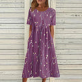 Poppy – Elegantes Midikleid Mit Blumenmuster Und V Ausschnitt
