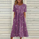 Poppy – Elegantes Midikleid Mit Blumenmuster Und V Ausschnitt