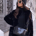 Amelia - Warmer Langärmelig Fake Pelz Jacke Mit Taschen