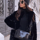 Amelia - Warmer Langärmelig Fake Pelz Jacke Mit Taschen