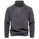 Henry - Langärmelig Reißverschluss Kragen Vlies Pullover