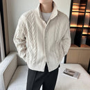 Lucas - Warmer Langärmelig Retromuster Pullover Mit Schaltflächen