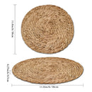 NatureWeave - Handgewebt Rund Rattan Tischsets