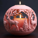 ForestGlow - Festliche Dekoration Kerze Relief Schimmelpilz