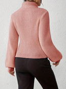 Ava - Lässiger Langärmelig Hoher Hals Ausgeschnitt Pullover