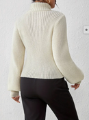 Ava - Lässiger Langärmelig Hoher Hals Ausgeschnitt Pullover