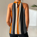 Gisela – Stylisches ärmelloses Neckholder Top mit Polka Dot Druck