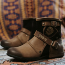 Hans - Vintage Stiefeletten mit Schnallenriemen und rutschfester Sohle