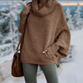 Greta - Lässiger Rollkragenpullover mit langen Ärmeln und Taschen