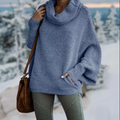 Greta - Lässiger Rollkragenpullover mit langen Ärmeln und Taschen