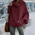 Greta - Lässiger Rollkragenpullover mit langen Ärmeln und Taschen