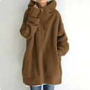 Arwen - Langärmeliger Kapuzenpulli Übergröße mit Tasche und Kordelzug