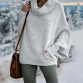 Greta - Lässiger Rollkragenpullover mit langen Ärmeln und Taschen